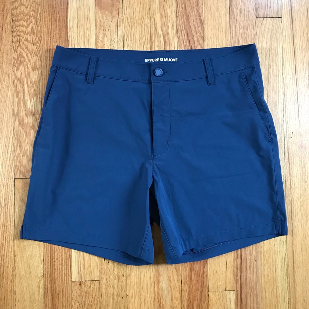 RHONE Commuter 6” Navy Flat Front Performance Shorts 32